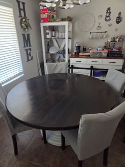 Dining room table and chairs