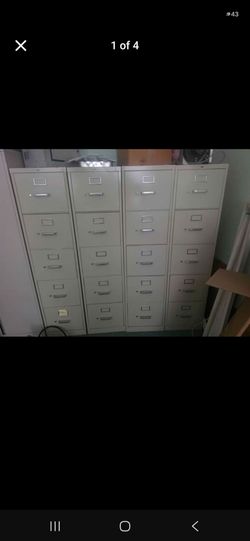 Metal Filing Cabinets Set of 4