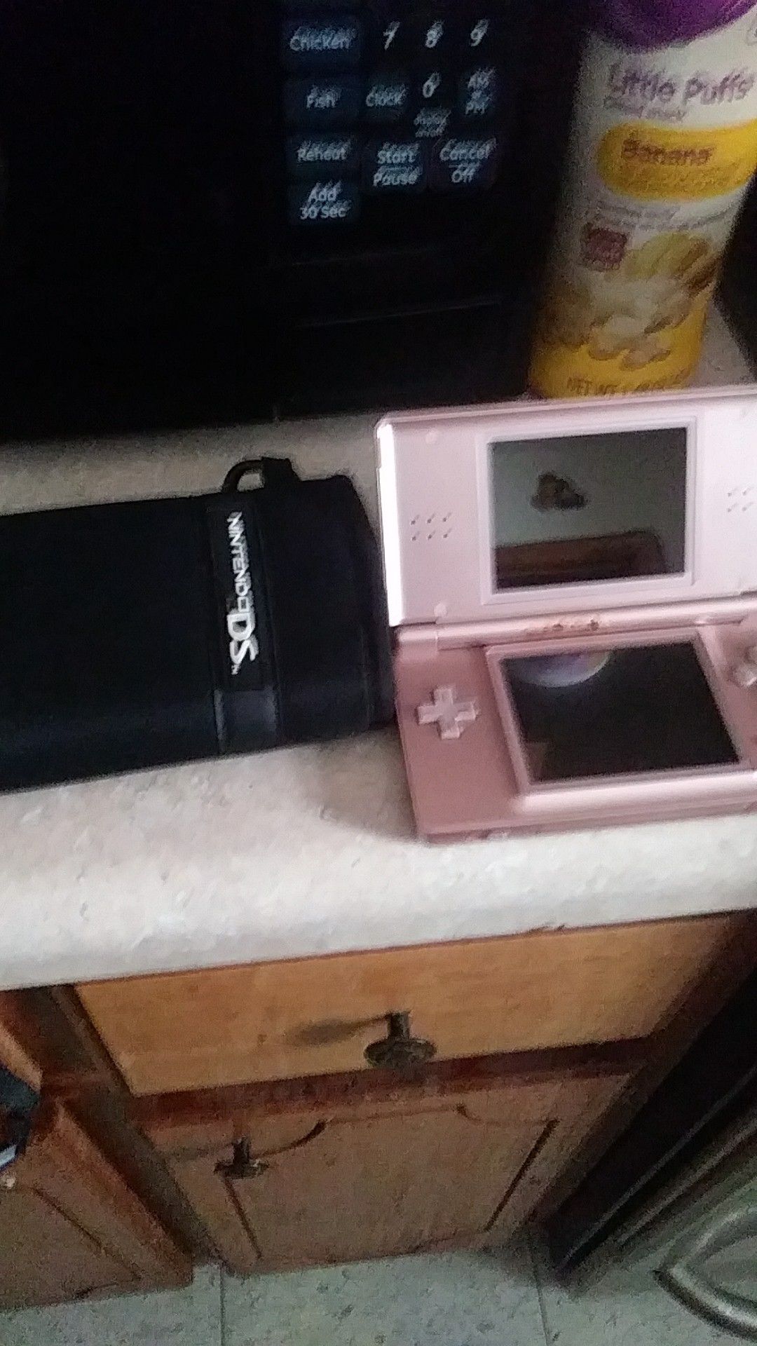Rose gold nintendo 3ds with case