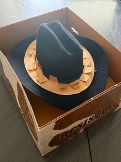 Vintage Eddy Bros Chris Eddy XXXXX 5X Black Felt Cowboy Hat 7 1/4