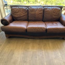 Genuine Leather Sofa And Love Seat