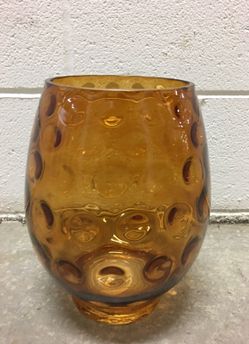Vase, amber colored