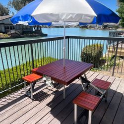 ☀️Brand New Foldable Picnic Tables w/ Seats - Only $70! 🚨 Includes Storage Bag, Minor Cosmetic Blemishes!