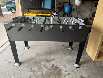 Foosball Table Black and White Players
