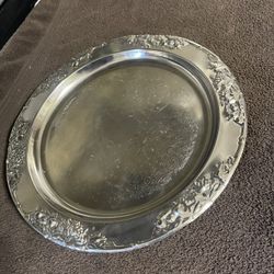 Vintage 14 1/2 Inch Silver Plated Serving Tray