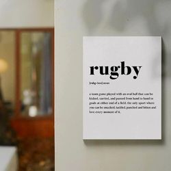 Rugby Framed Canvas Office Wall Art