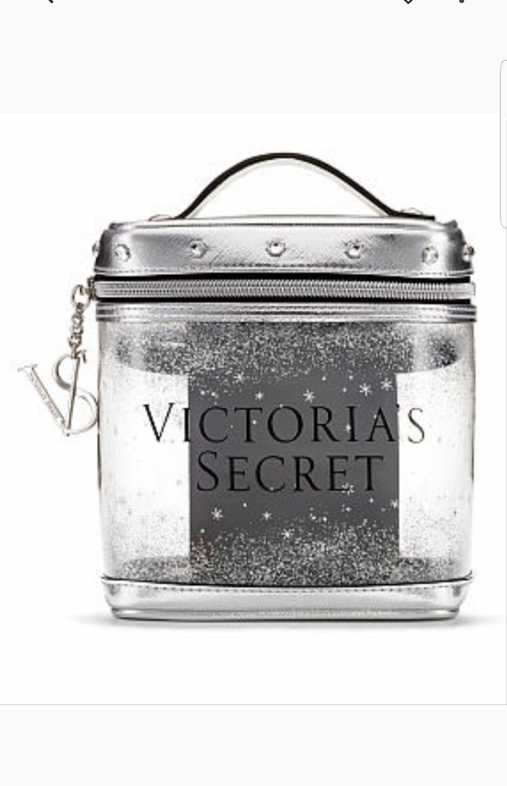 New Victoria Secret Mini Sparkle Train Case