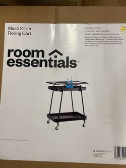 Mesh 2 Tier Rolling Cart
