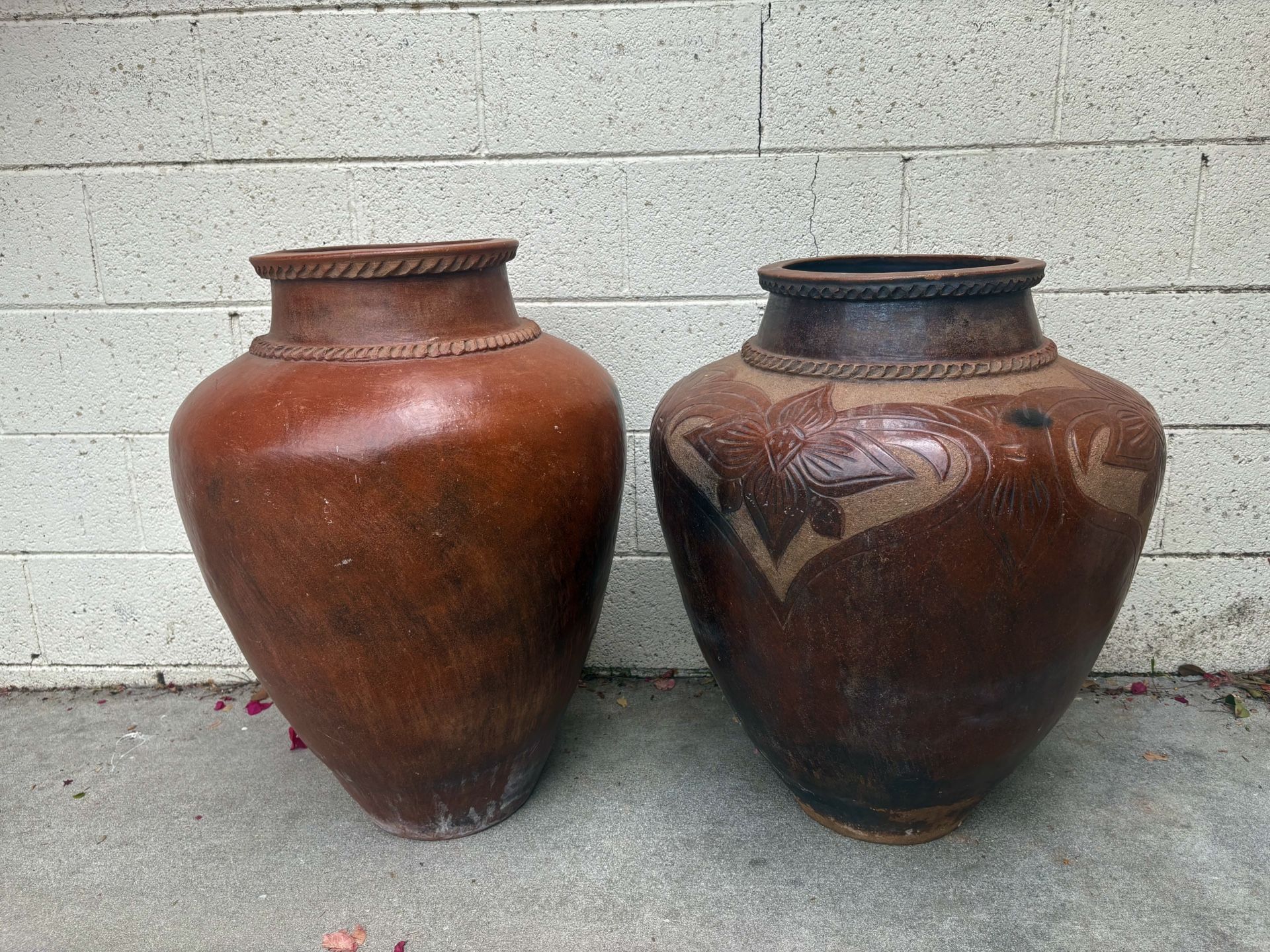 EXTRA LARGE TERRA-COTTA POTS Each $125.