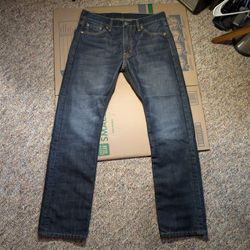 Levi's 513 Jeans Size W30 L30 Mens Slim Straight Mid Rise Medium Wash Blue Denim
