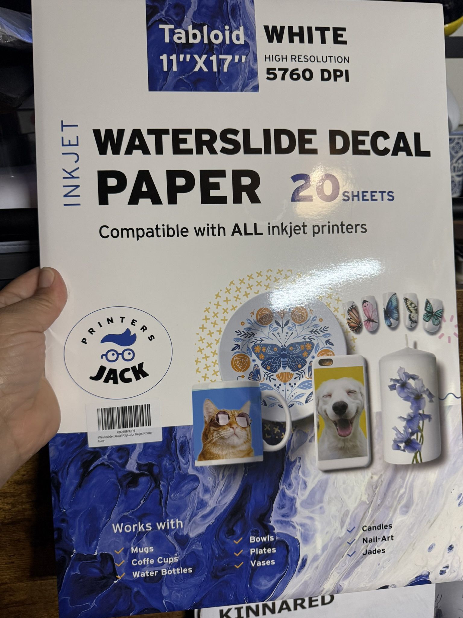 11 Available Price Is Each Printer Jack Waterslide Decal Inkjet Paper 20 Sheets New