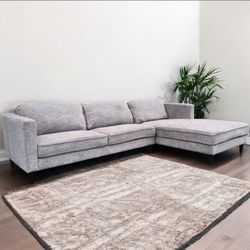 Gray Sectional with Chaise
