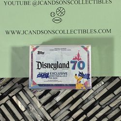 Topps 2025 Disneyland 70th Anniversary Blaster Box Factory Sealed 7 Packs