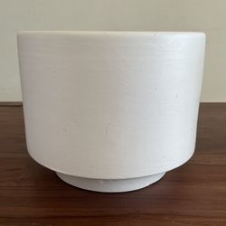 Mid Century Modern White Vintage Indoor Plant Pot