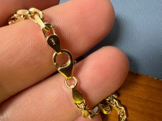 Solid 14k gold heavy link