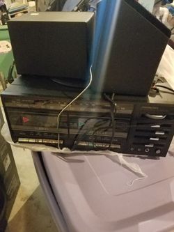 Record and Cassette Player With Speakers