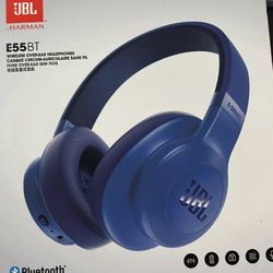 JBL E55BT Over-ear Wireless Headphones - Blue