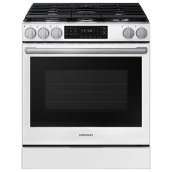 SAMSUNG 30" Bespoke Smart Slide-In Gas Range 6.0 cu. ft. with True Convection