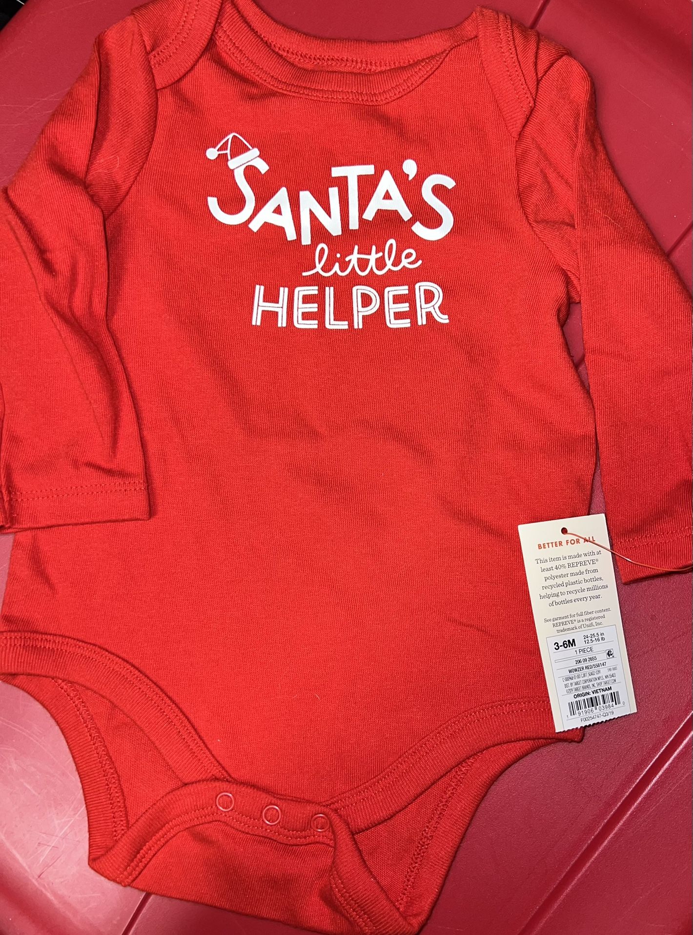 New 3/6mos Holiday Onesie