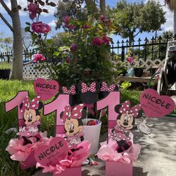 Minnie Mouse Centros De Mesa Centerpieces Cutouts Decoraciones 