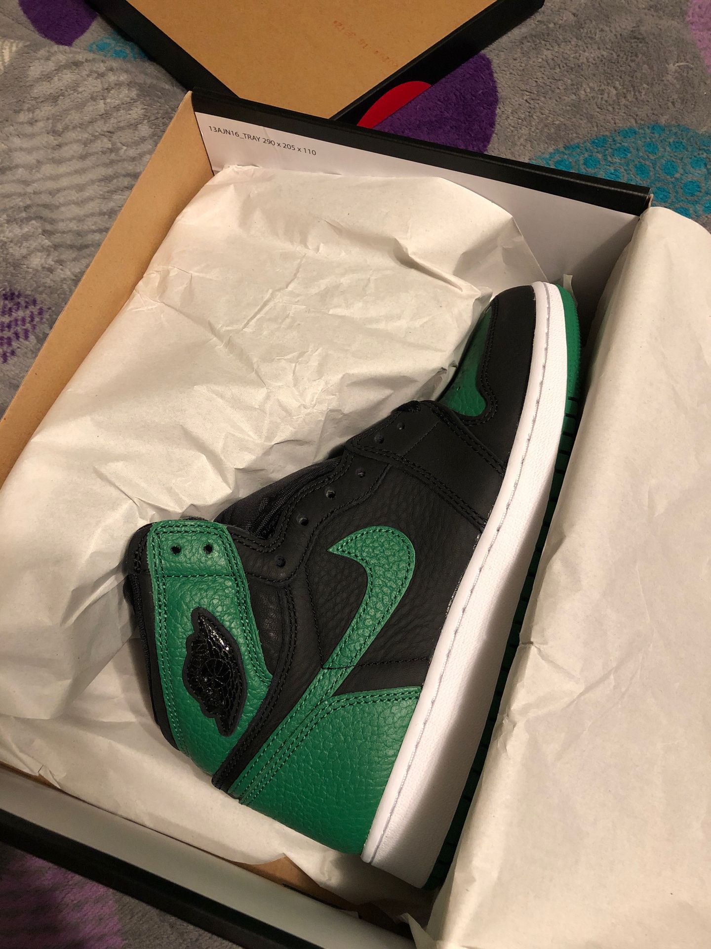 Jordan 1 Pine Green Black