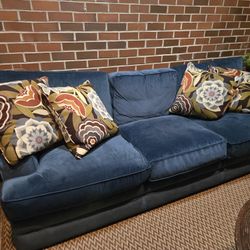 Teal Velvet Sofa- Excellent Condition