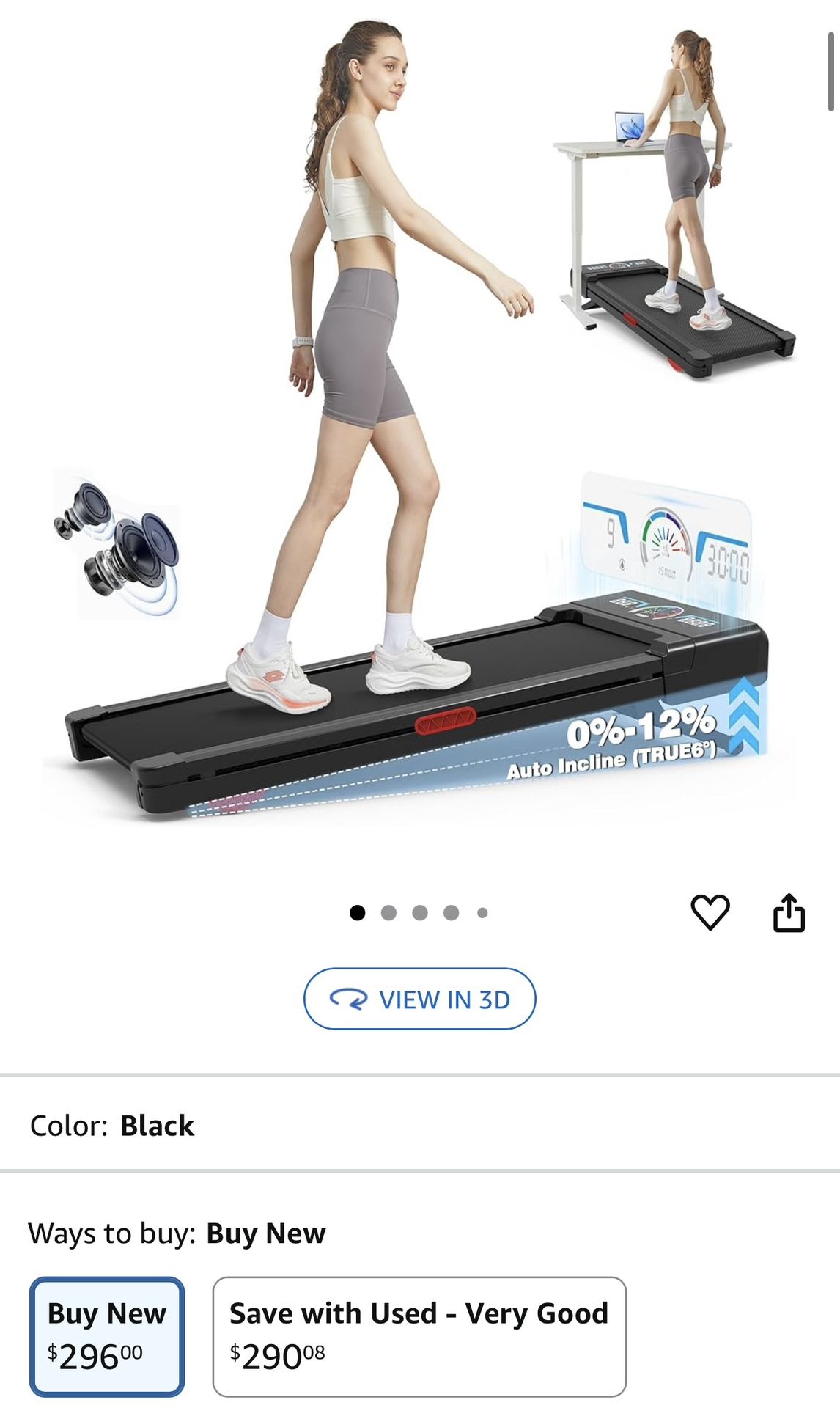 🔥 New Walking Pad Treadmill w/ 12% Incline – $225 (Retail $296)