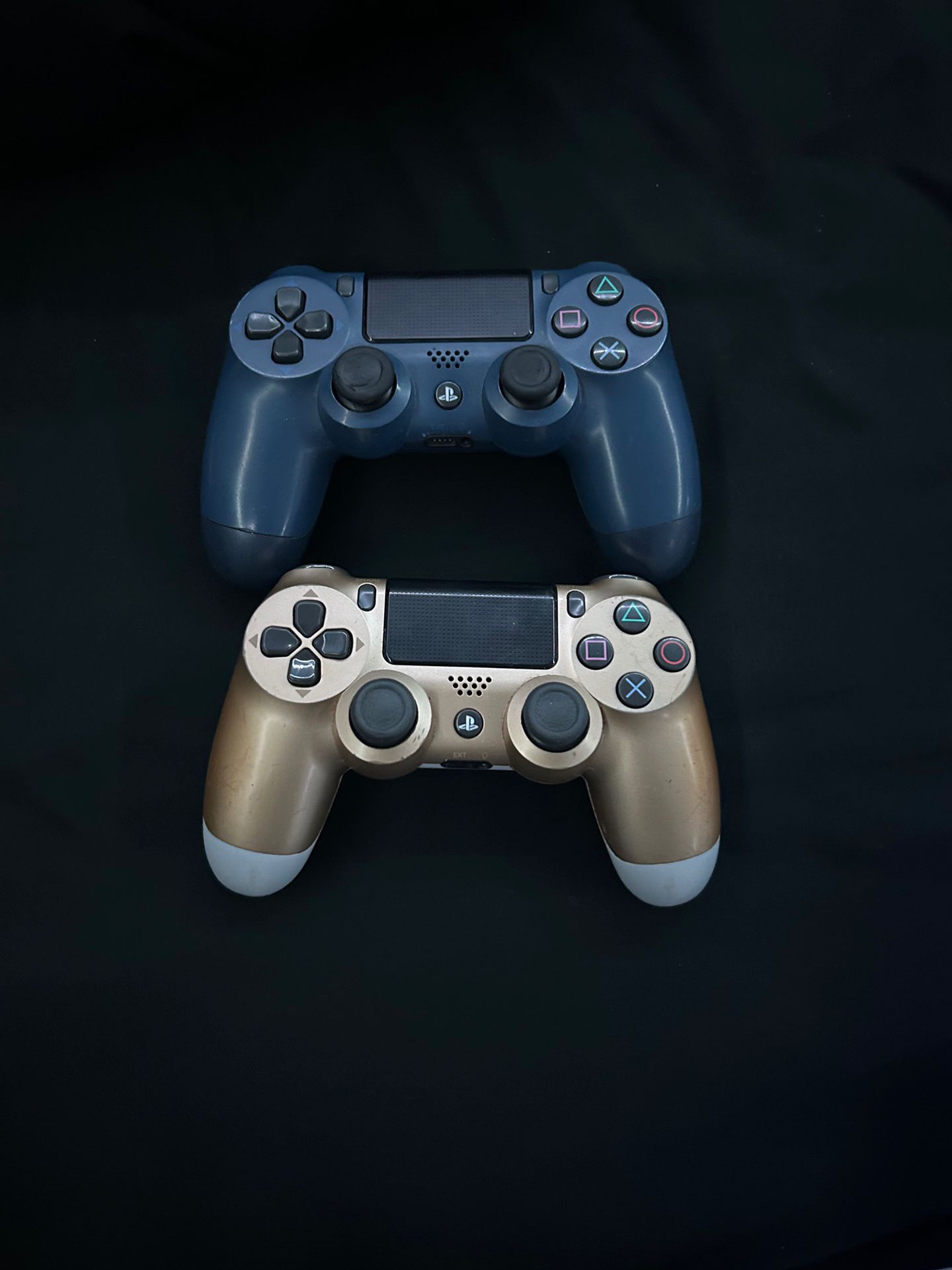 Gold And Blue Ps4 Controller 
