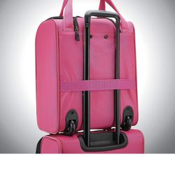 American Tourister 4 Kix Expandable Softside Luggage, Pink, Underseater