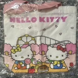 NEW IN BAG/ HELLO- KITTY GIRLS SHOULDER CANVAS TOTE BAG  W/button To Secure