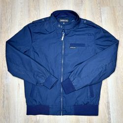 Members Only Vintage Men’s Classic Iconic Racer Jacket Blue Sz Medium