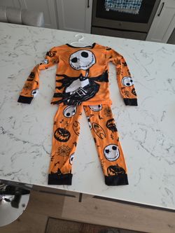 NIGHTMARE BEFORE CHRISTMAS JACK SKELLINGTON PJ'S SZ 10 KIDS SEE DESCRIPTION