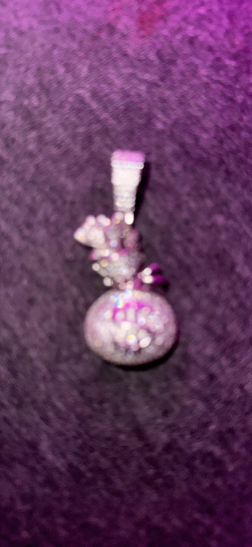 Moissanite Moneybagg Pendent