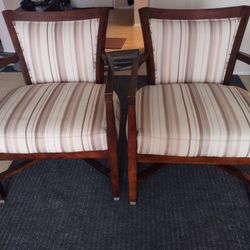 2 - Wooden Accent Chairs