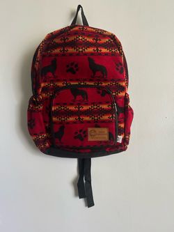 Indian Creations Wolf Print Canvas Backpack