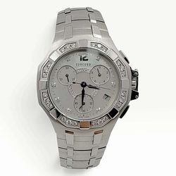 Ladies Concord Saratoga 32mm Octagon Stainless Steel Watch with Mother of Pearl Diamond Dial and Diamond Bezel. (Pre-Owned)