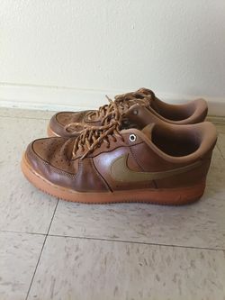 Nike Air Force 1 Low Brown Leather Sneakers
