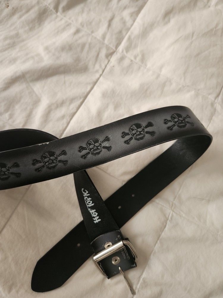 2 Belts Heavy Metal/Hot Topix Style 34 Waist