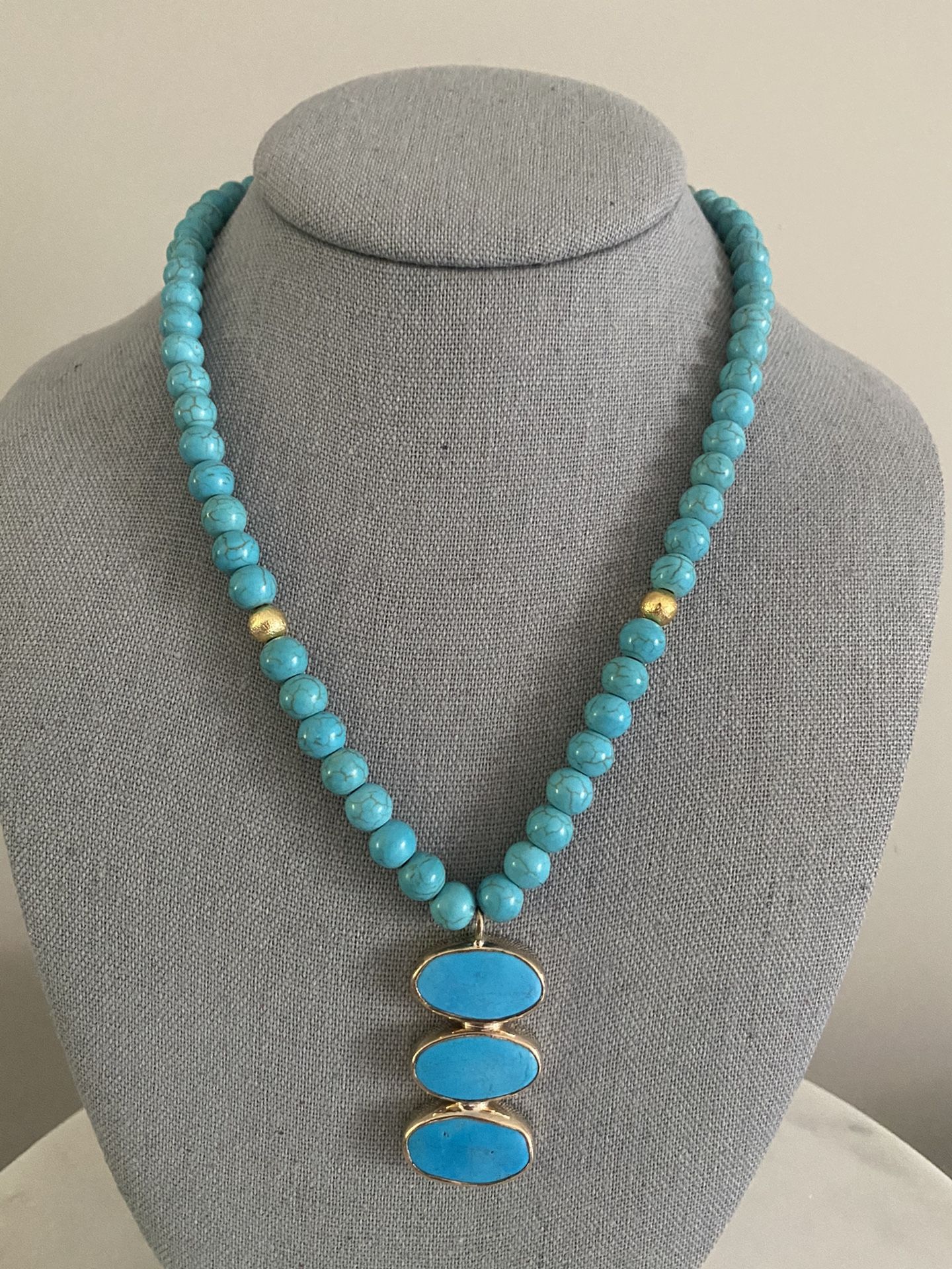 # Turquoise Stone #handmade  #jewelry #necklace #natural Stone 