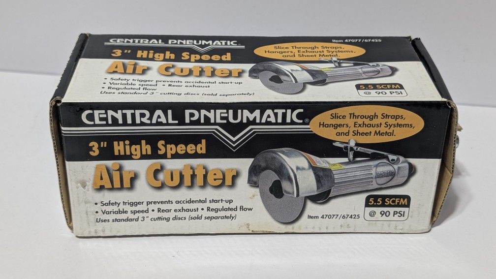 Central Pneumatic 3" High Speed Air Cutter – New in Box Pneumatic Tool