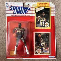 James Worthy Starting Lineup 1990 NBA Basketball Los Angeles Lakers New