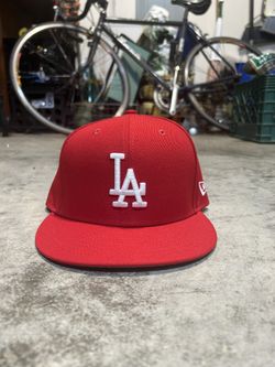 Vintage Red Los Angeles Dodgers Fitted Hat