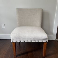 Beige Linen Weave Chair 