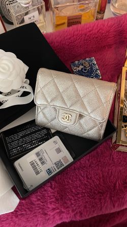 Authentic Chanel Gold Tri-Fold Wallet