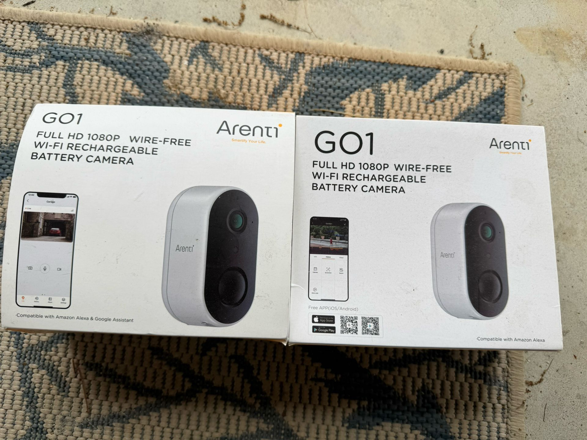 GO1 Arenti Outdoor security Cameras Lot Of 2 NEW Never Used See Description