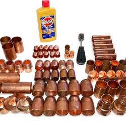 Copper Fittings Bundle (70+ Pieces) – 1”, 3/4”, 1/2” – Plumber Overstock (FREE BRASSO AND FITTING BRUSH)