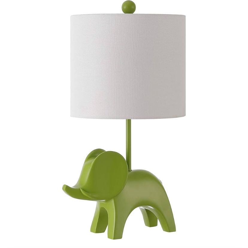 Kids Green Elephant 20in Lamp New