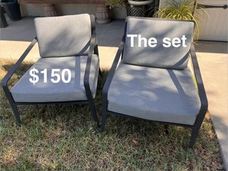 Designer, Aluminum Frame, Patio Chair Set