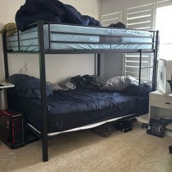 Queen Over Queen Metal Bunk Bed 