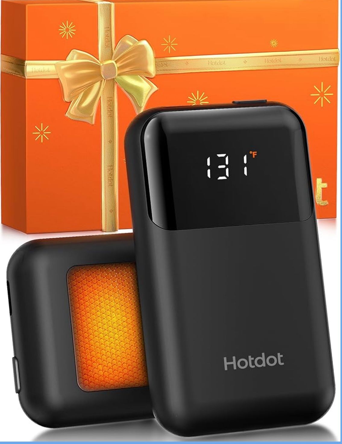 Rechargeable Hand Warmers with LED Temp & Battery Display